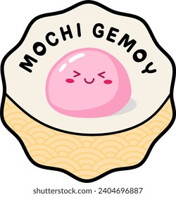 Image of Japanese mochi cake that can be used as a logo