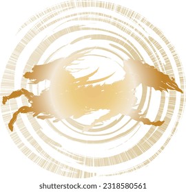 Image of a Japanese-style dragon and clouds drawn with a paintbrush