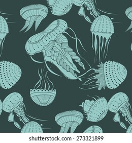 Image of jellyfish in cartoon style