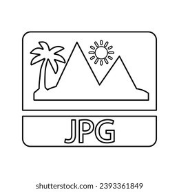 Image Jpg File Icon In Outline Style