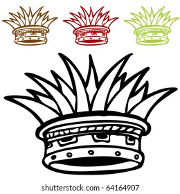 An image of a jungle crown set.