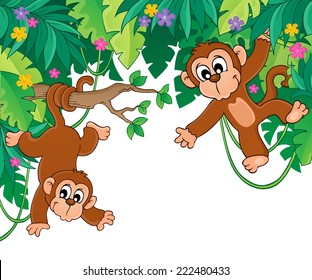 Image With Jungle Theme 6 - Eps10 Vector Illustration.