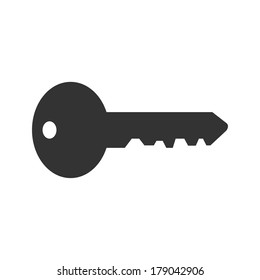 Image of a key isolated on a white background.