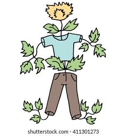 An image of a kid growing like a weed.