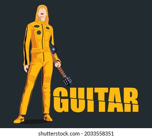 Image Of Kill Bill With Guitar