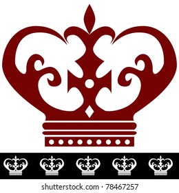 An image of a king's crown icon with border.