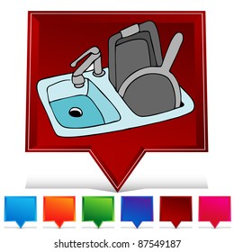 An image of a kitchen sink gemstone button set.