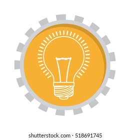 image with lamp in toothed circle