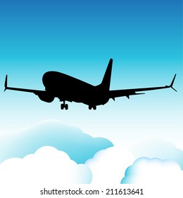 Imagen de un avión de aterrizaje.
