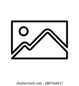 Image Landscape Outline Icon Line Art Stock Vector (royalty Free 