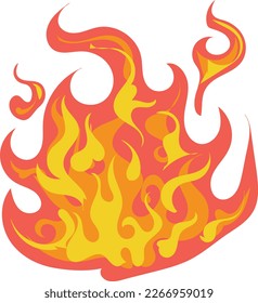 image of a large blazing fire burning