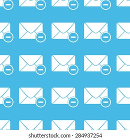 Image of letter with minus, repeated in straight lines on blue background