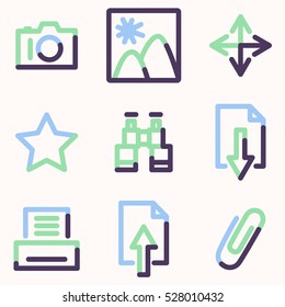 Image library icons, color contour series