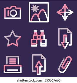 Image library icons, color contour series