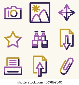 Image library icons, color contour series