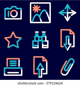 Image library icons, color contour series