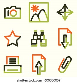 Image library icons, color contour series