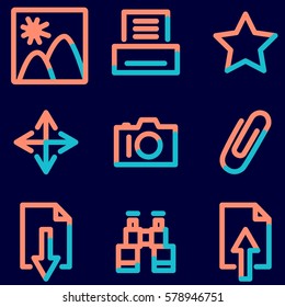 Image library icons set, signs for infographics, web, presentation