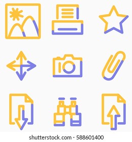 Image library icons set, signs for infographics, web, presentation