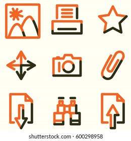 Image library icons set, signs for infographics, web, presentation