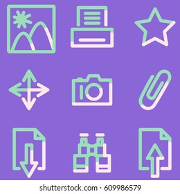 Image library icons set, signs for infographics, web, presentation
