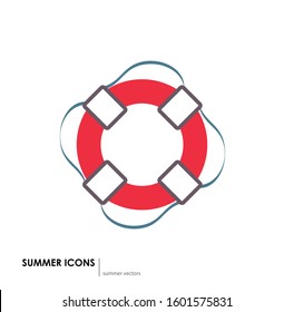 Image of a lifeguard. Summer icon