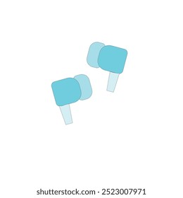 image of light blue earphones