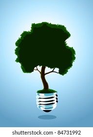 Image of a light bulb with a growing tree
