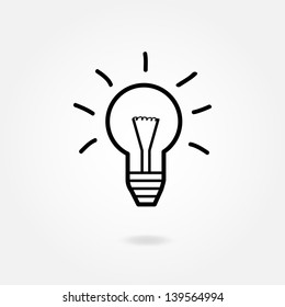 Image of a light bulb isolated on a white background.