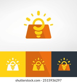 The image of a light bulb that blends with the image of a paper bag can symbolize smart shopping. A unique and playful logo. Suitable for retail companies, internet, etc.