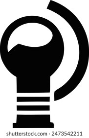 Image of a lightbulb with a bolt on top, inside a circle.