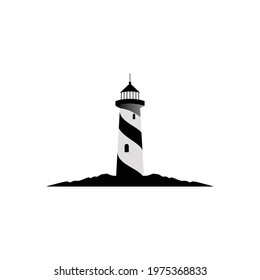 image of lighthouse illustration with coral