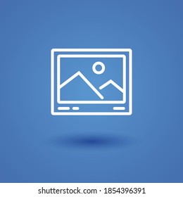 Icono de línea de imagen, ilustración del vector de contorno.