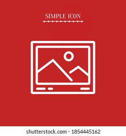 Image line icon, outline vector illustration.