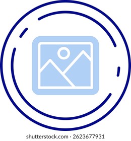 Image Line vector Icon Design