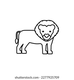 image of a lion with its face looking forward