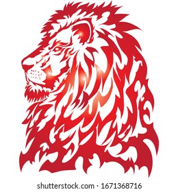 the image of a lion's head as a symbol of courage