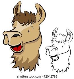 An image of a llama face.