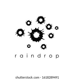 Image of logo about abstract rain drops.