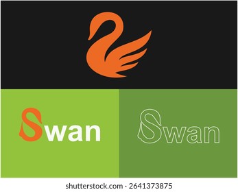 image logo abstract of swan