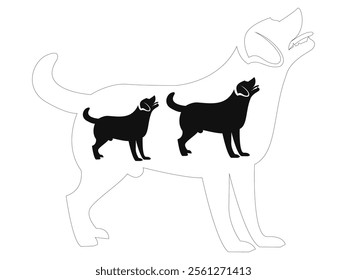 image or logo black dog