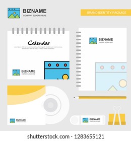 Image Logo, Calendar Template, CD Cover, Diary and USB Brand Stationary Package Design Vector Template