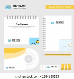 Image Logo, Calendar Template, CD Cover, Diary and USB Brand Stationary Package Design Vector Template
