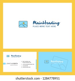 Image Logo design with Tagline & Front and Back Busienss Card Template. Vector Creative Design