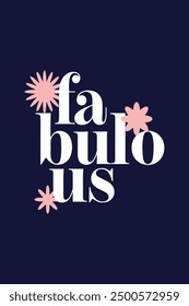 The image is a logo featuring the text "fabulous." The design focuses on typography and graphic elements.