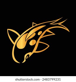 Logo de Imagen un pez dorado negro