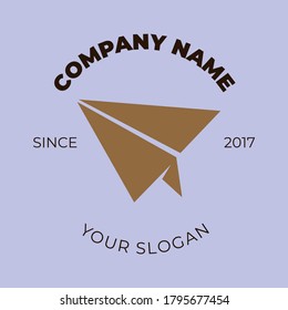 image of a logo vector with a paper airplane concept