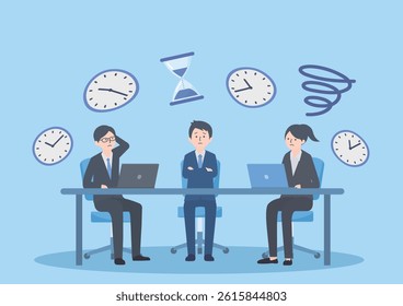 Image of a long meeting where time just passes by in vain