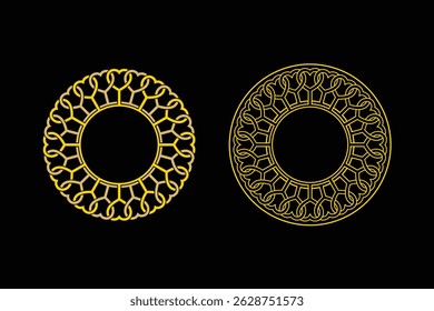 image of love symbol forming a circle in gold