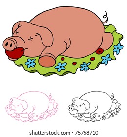 An image of a luau rosted pig.